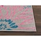 Homeroots 4 x 6 ft. Gray & Pink Tropical Flower Area Rug 385423 - alternate 2
